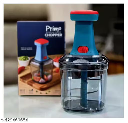 Culinary Crafts 1000ml 6 Blade Hand Food Chopper | Stainless Steel | Quick Vegetable & Fruit Cutter